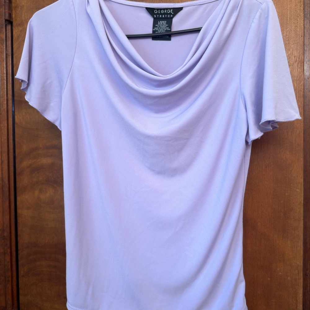George Women's Soft Purple Short Sleeve Top